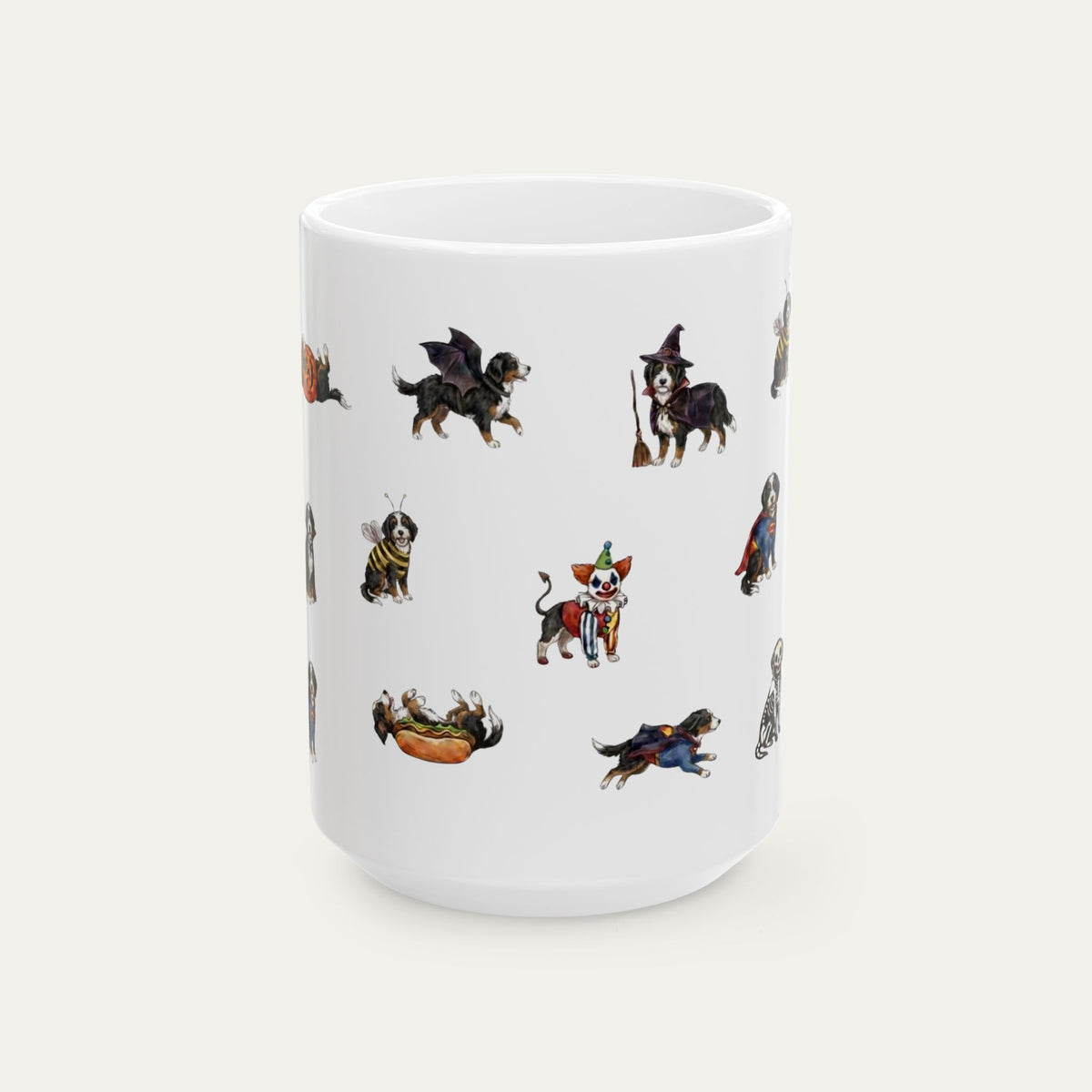 Bernedoodle Halloween mug
