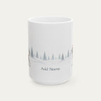Custom Poodle Silver  Black Christmas Santa Hat Mug