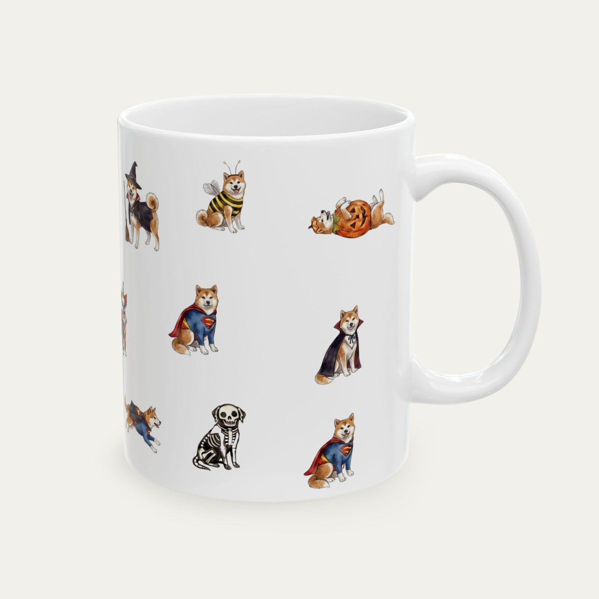 Akita Halloween mug