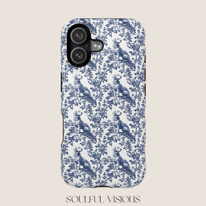 Labrador Toile De Jouy Magnetic Phone Case