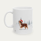 Custom Australian Shepherd Red Tri color Christmas Santa Hat Mug