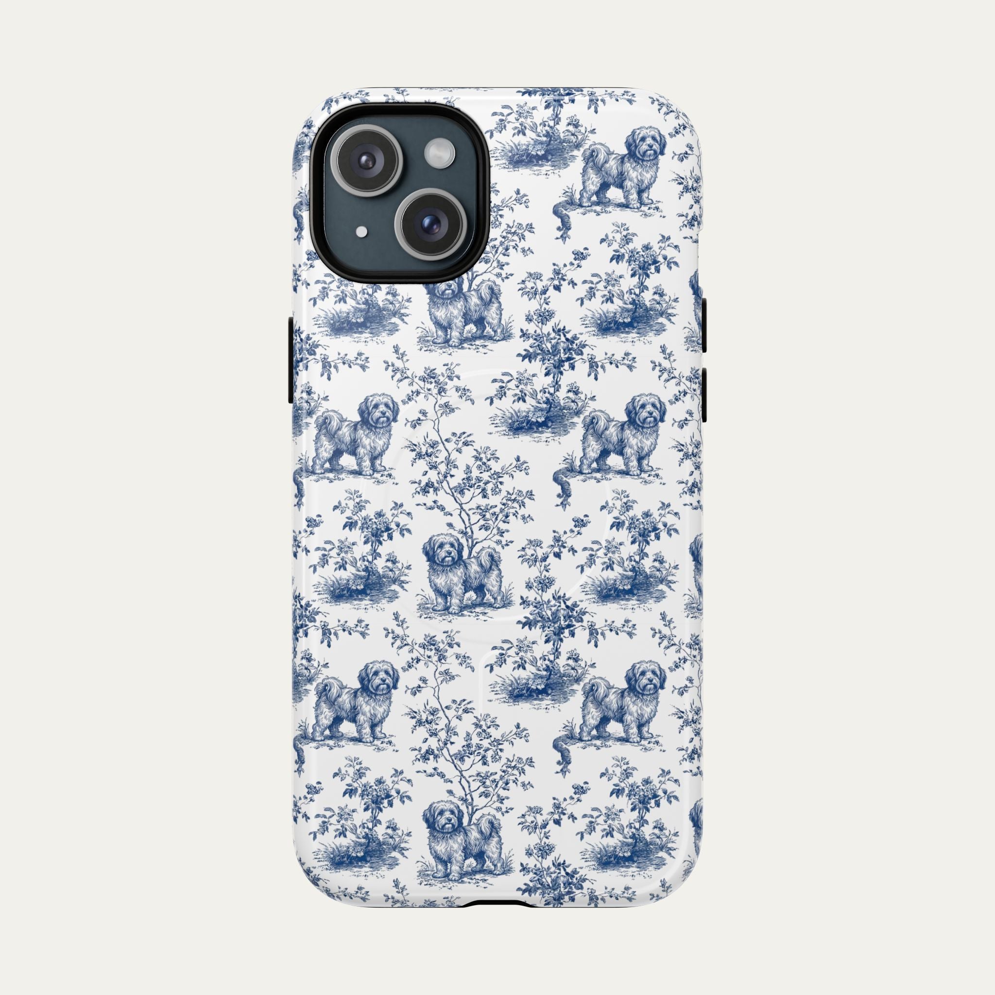 Havanese Blue Toile Phone case