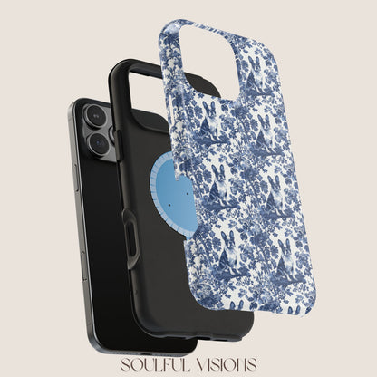 Boston Terrier Toile De Jouy Magnetic Phone Case