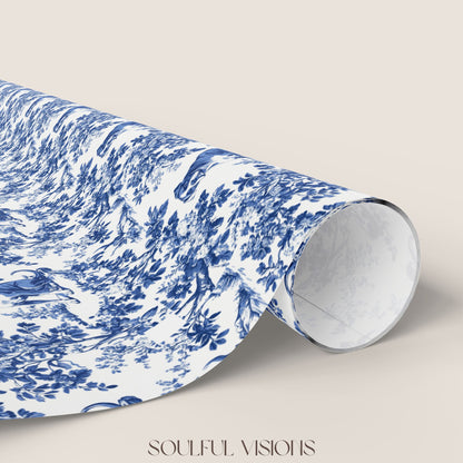 Pitbull French Toile De Jouy Wrapping Paper