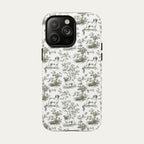 Pug Sage Green Toile phone Case