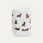 Doberman Black and Tan Christmas Mug