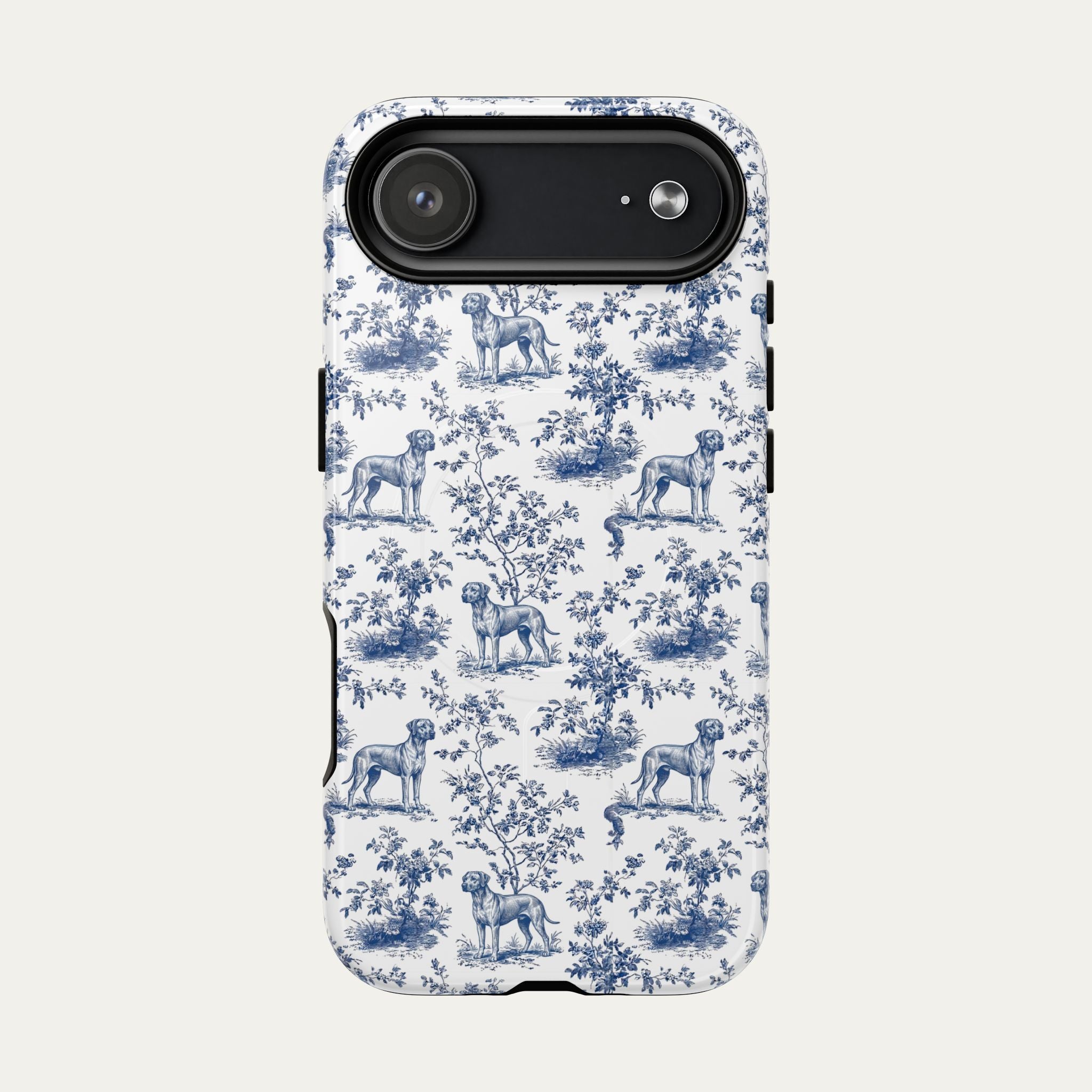Rhodesian Ridgeback Blue Toile Phone case