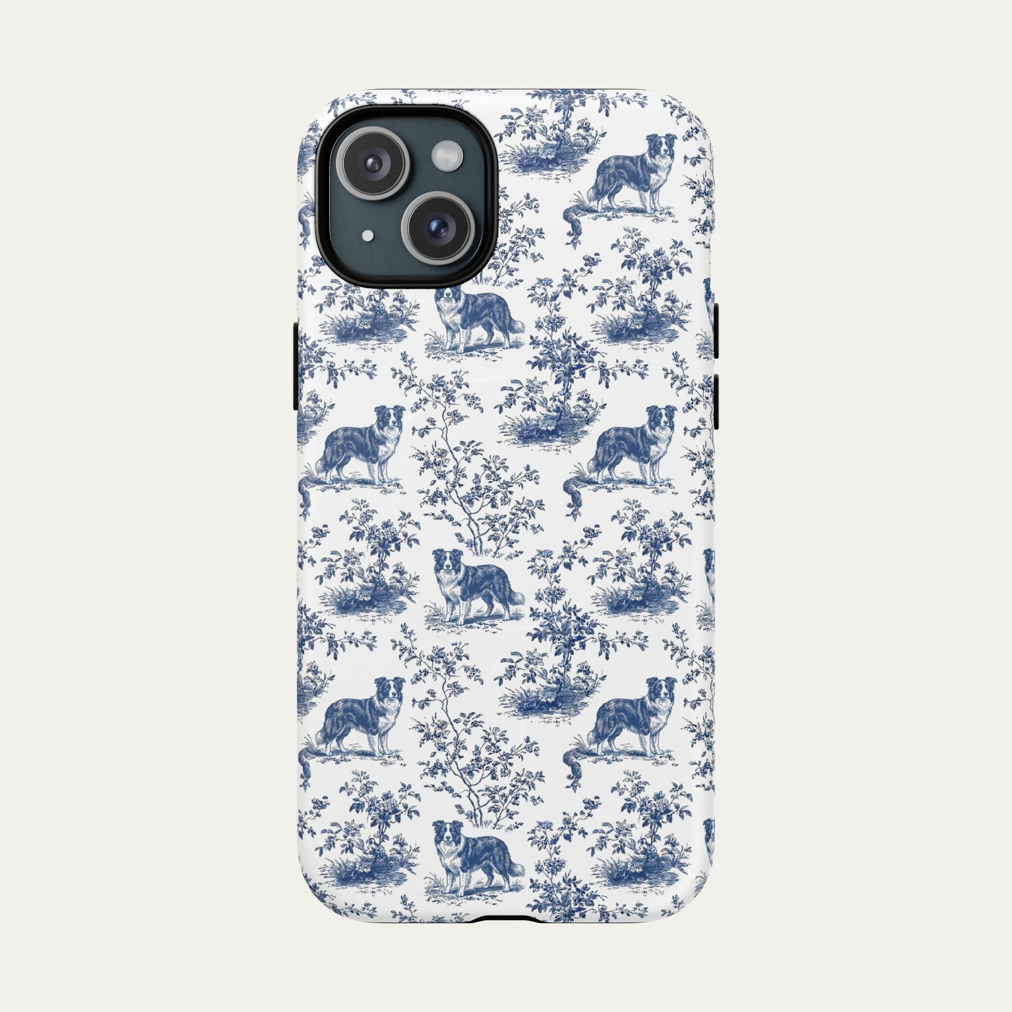 Border Collie Blue Toile Phone case