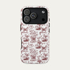 Akita Burgundy Toile phone Case