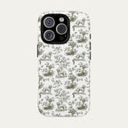 Goldendoodle Green Sage Toile phone Case