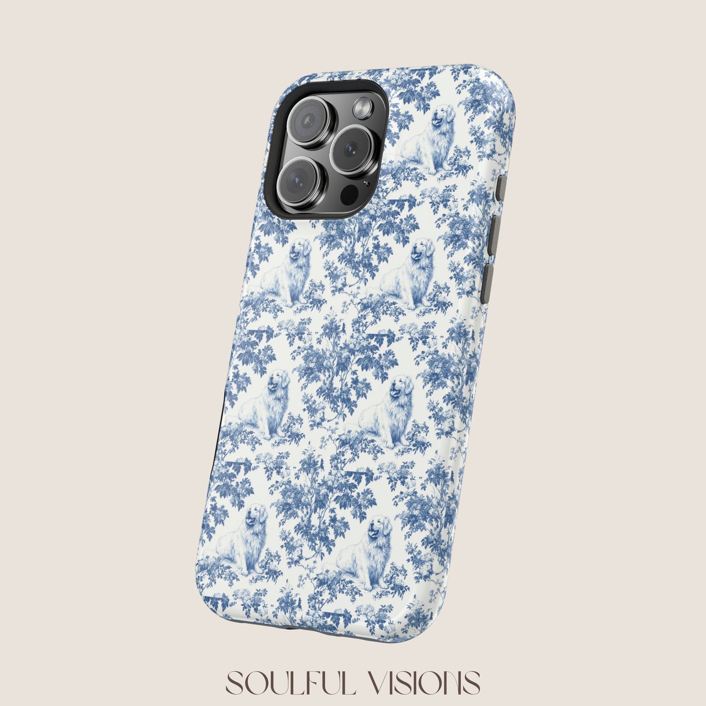 Great Pyrenees Toile De Jouy Magnetic Phone Case