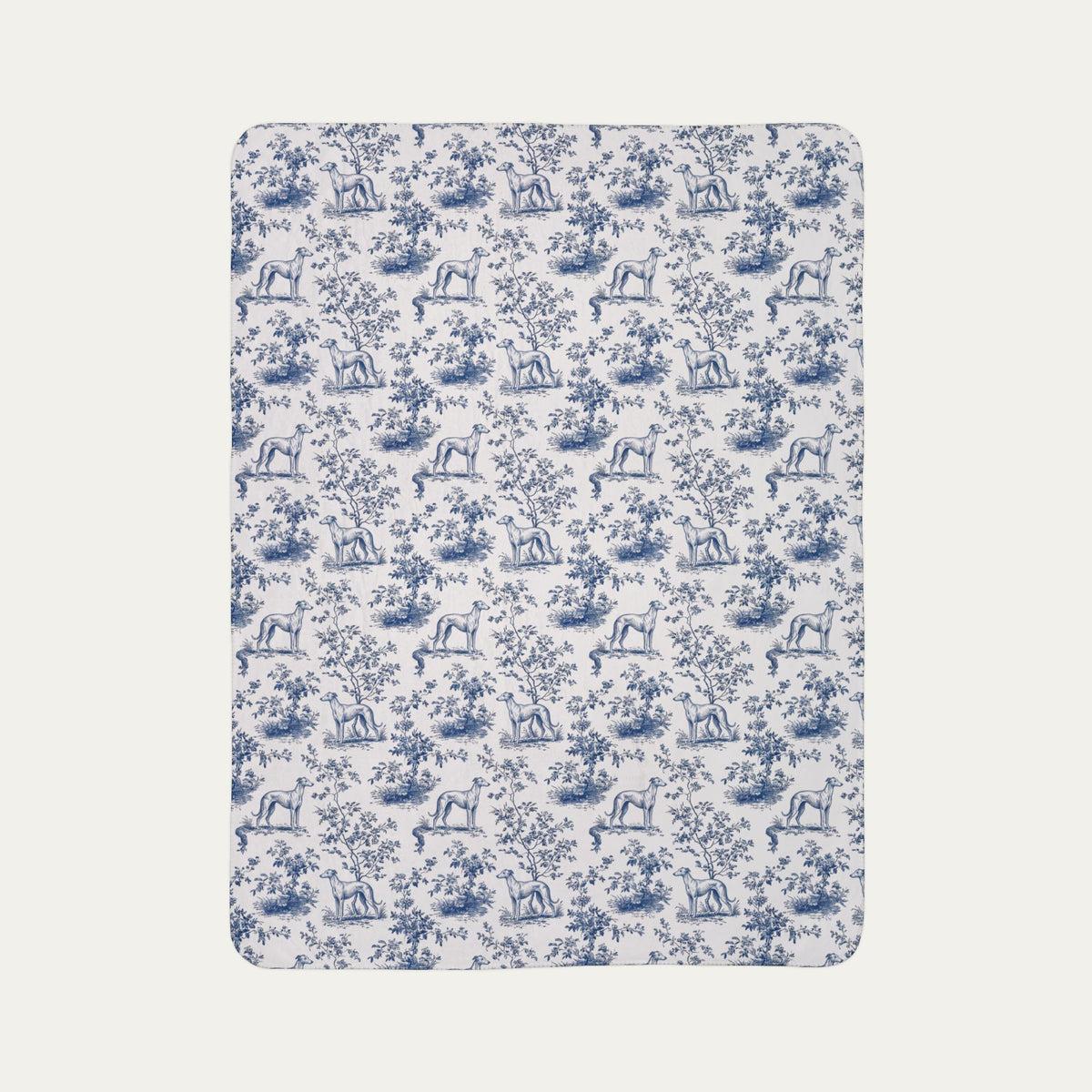 GreyHound Toile De Jouy Fleece Blanket