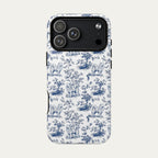 Samoyed Blue Toile Phone case