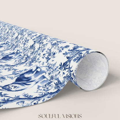 Alaskan Malamute French Toile De Jouy Wrapping Papers