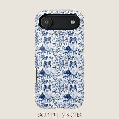Shetland Sheepdog Toile De Jouy Magnetic Phone Case