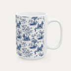 Scottish Terrier Blue Toile Mug
