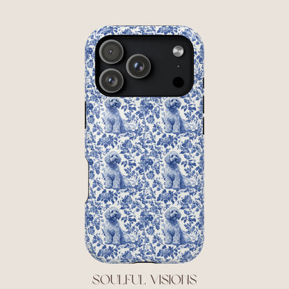 Labradoodle Toile De Jouy Magnetic Phone Case