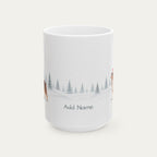 Custom Australian Shepherd Red Tri color Christmas Santa Hat Mug