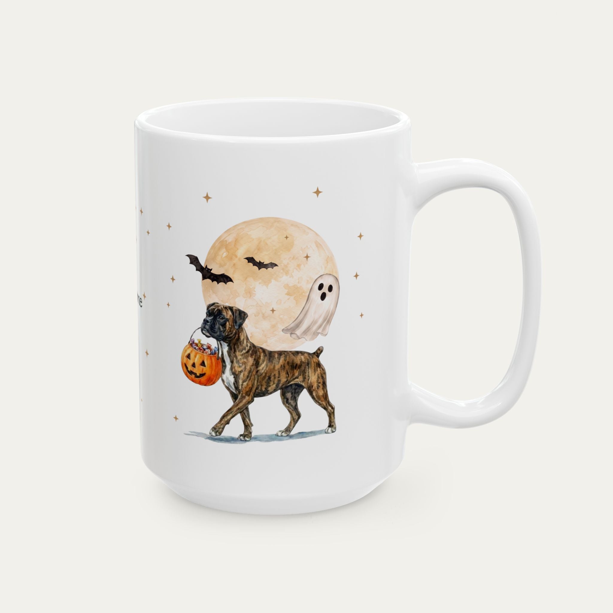 Custom Boxer Brindle Halloween mug