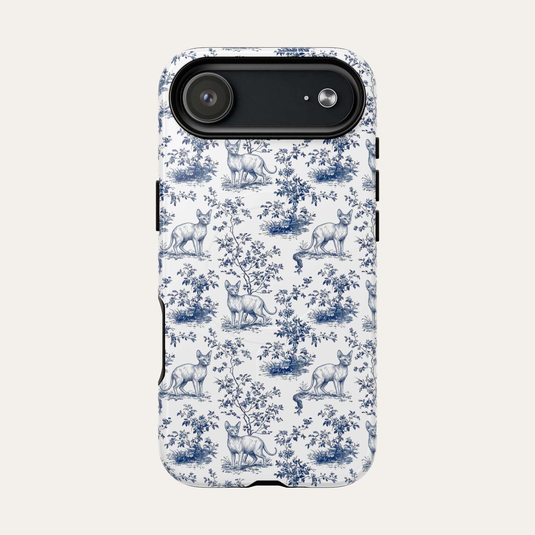 Sphynx Cat Blue Toile Phone case