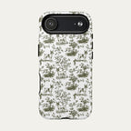 Toy Fox terrier Sage Green Toile phone Case