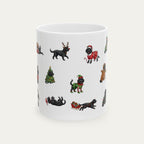 Goldendoodle Black Christmas Mug