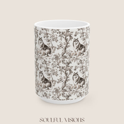 Alaskan Malamute Toile de Jouy Mug