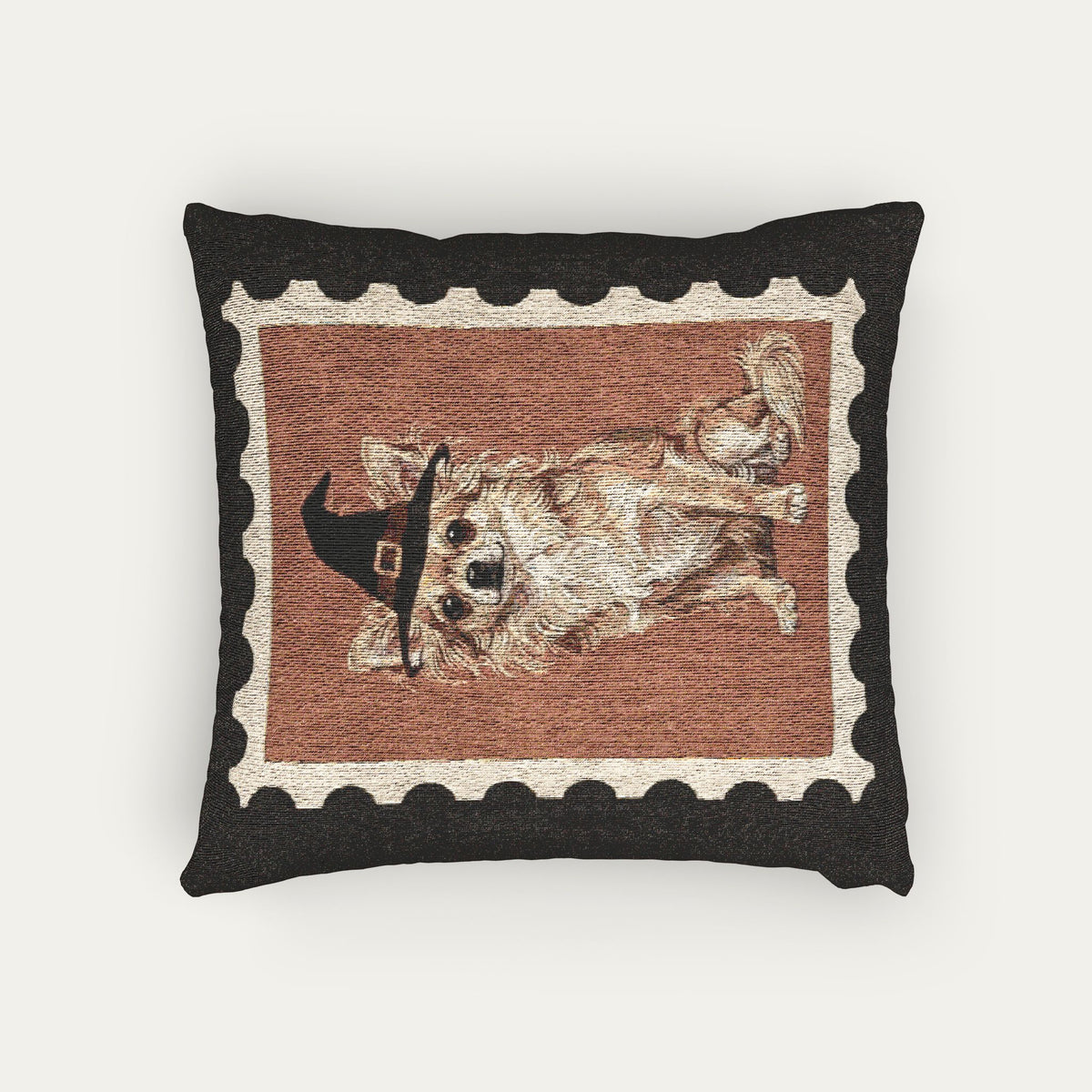 Chihuahua LH fawn Halloween Woven Pillow