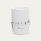 Custom Miniature Schnauzer Black and Silver  Christmas Santa Hat Mug