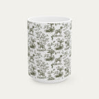 Boxer Sage Green Toile Mug