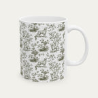 Golden Retriever Sage Green Toile Mug