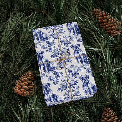 Boxer French Toile De Jouy Wrapping Paper