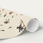 Great Dane Christmas Skiing Wrapping Paper
