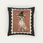 Chihuahua SH fawn Halloween Woven Pillow