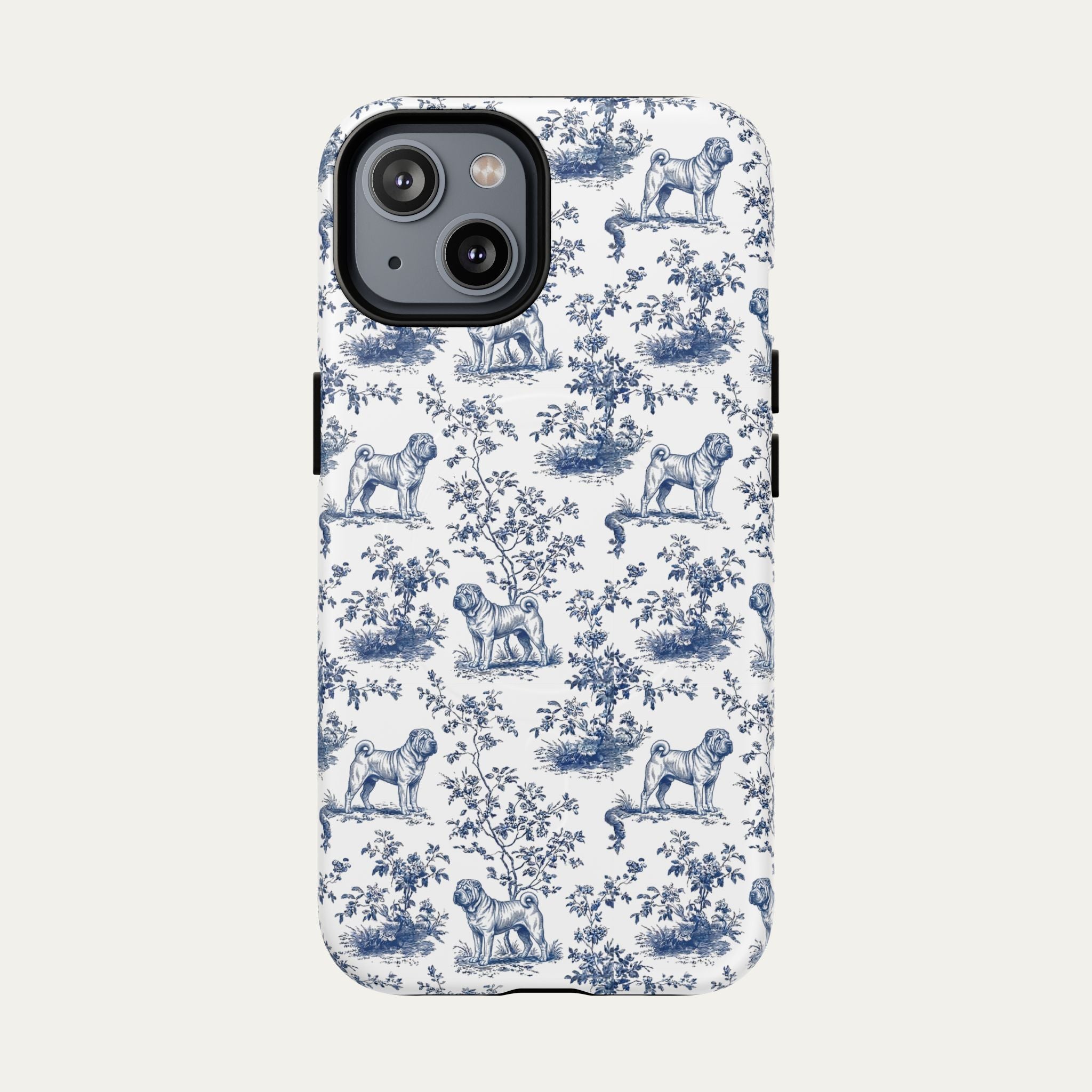 Shar Pei Blue Toile Phone case