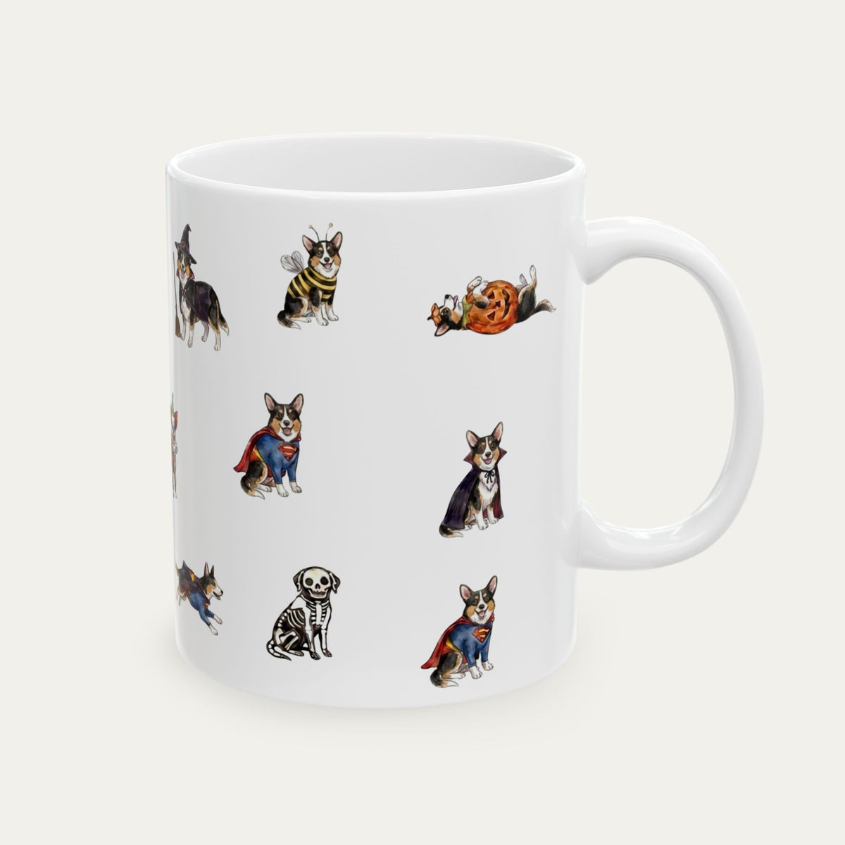Corgi Tri color Halloween mug