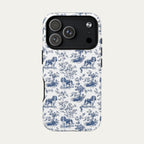 Cavalier Spaniel Blue Toile Phone case