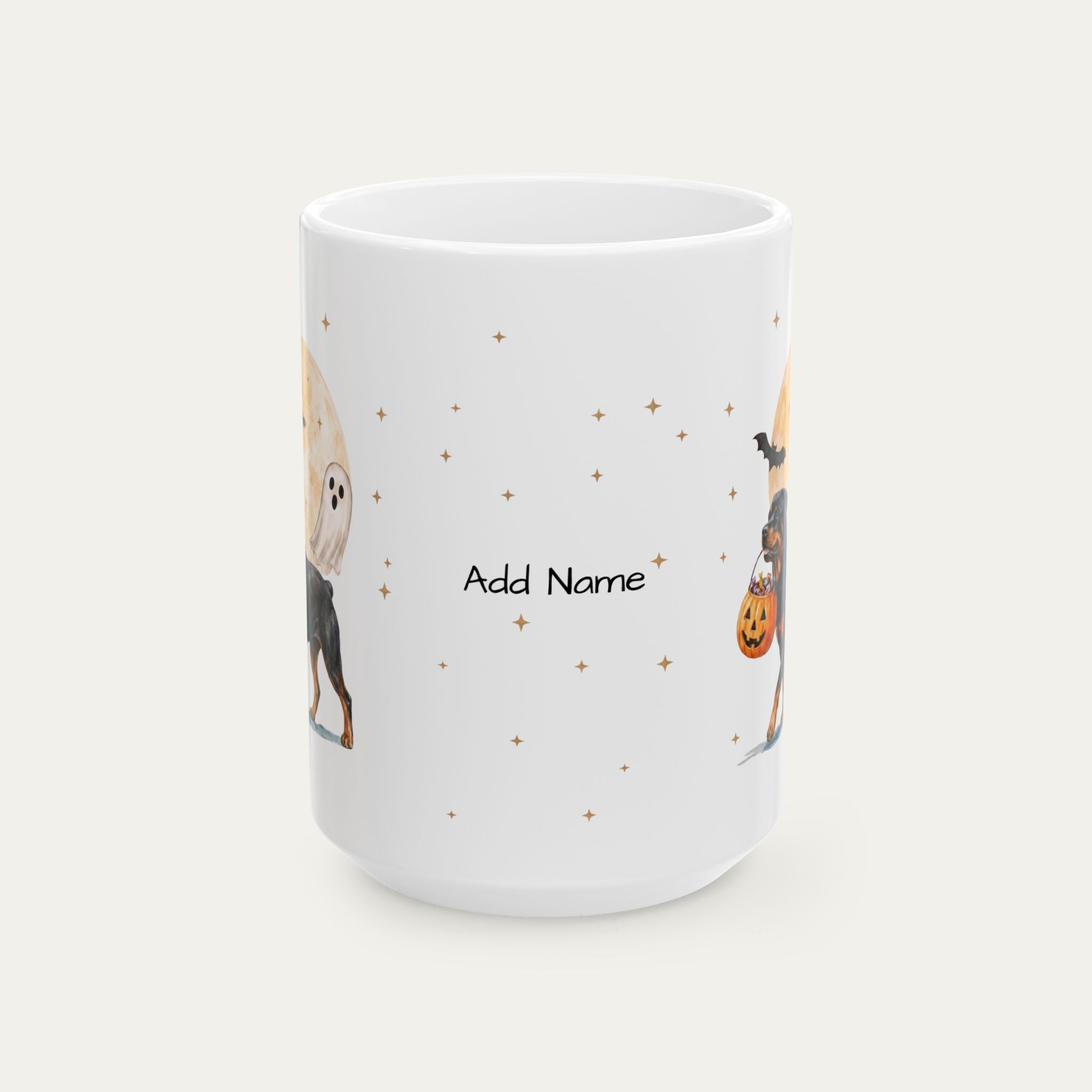 Custom Rottweiler Halloween mug