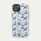 Yorkshire Terrier Blue Toile Phone case
