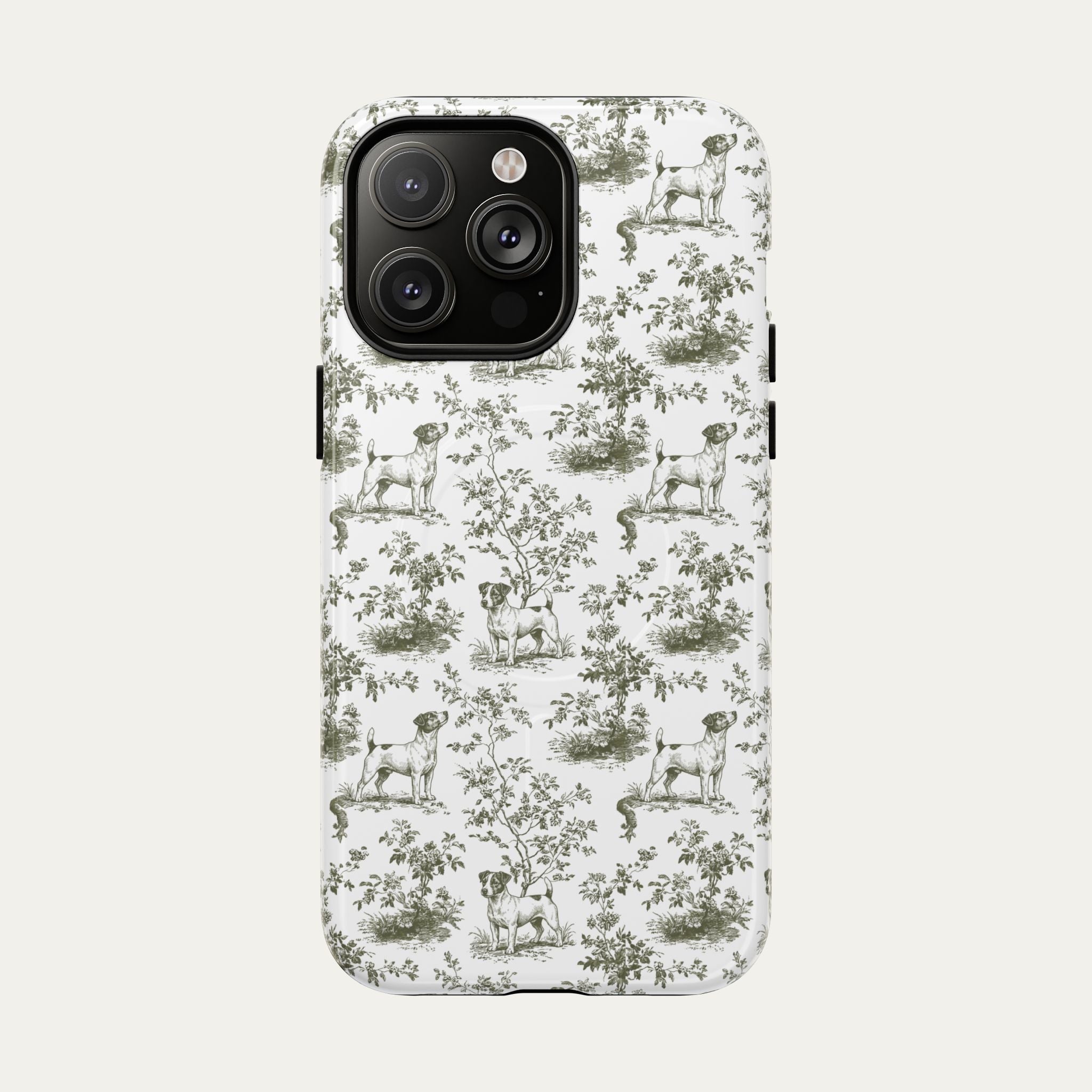 Jack Russell Terrier Sage Green Toile phone Case