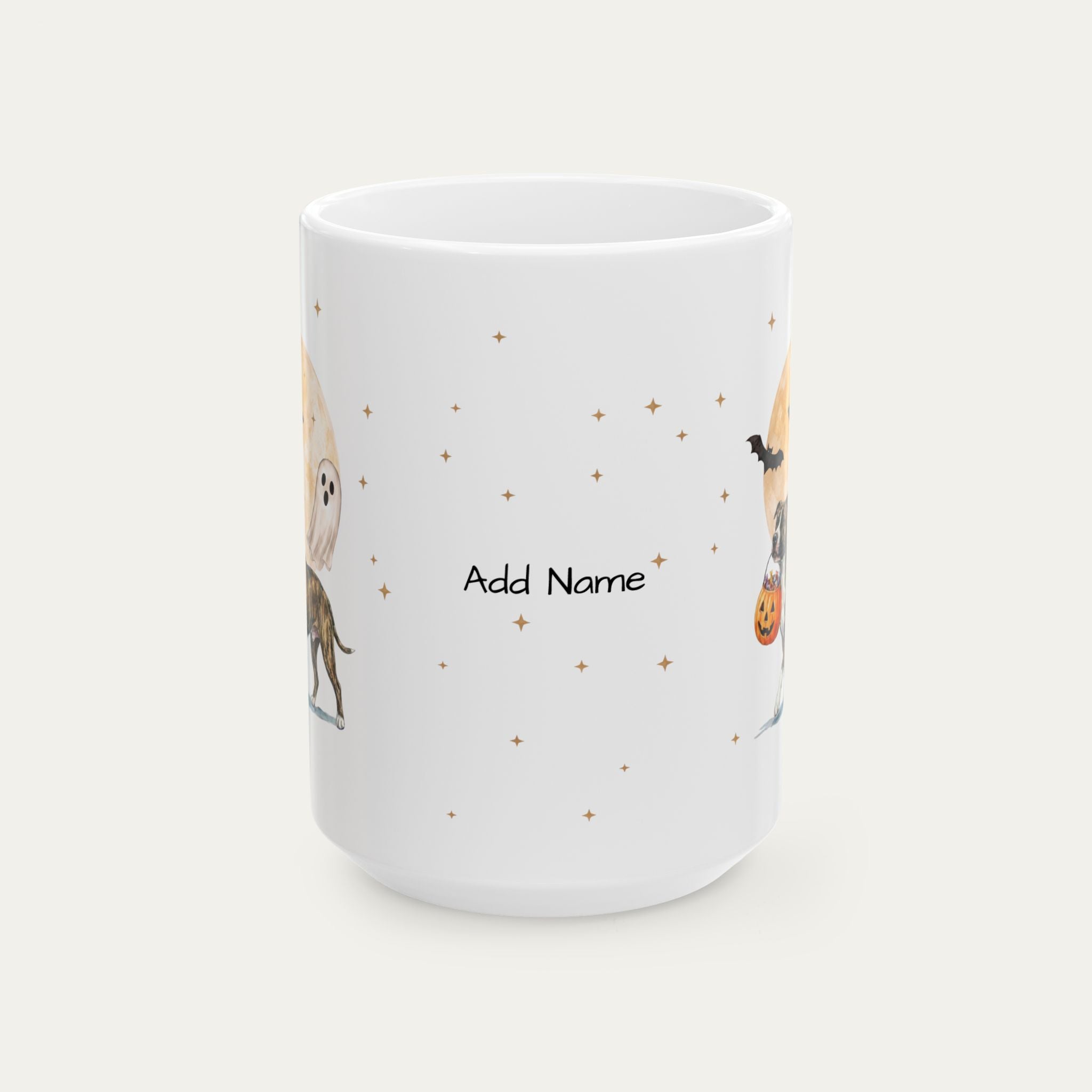 Custom Pitbull brindle Halloween mug