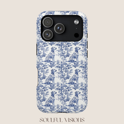 Dalmatian Toile De Jouy Magnetic Phone Case