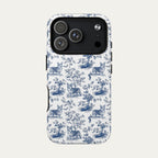 Corgi Blue Toile Phone case