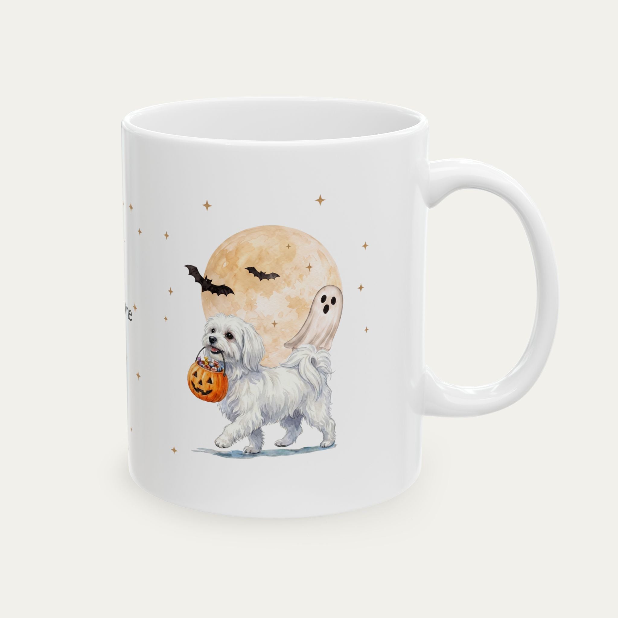 Custom Maltese Halloween mug