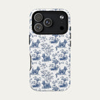 Scottish Terrier Blue Toile Phone case