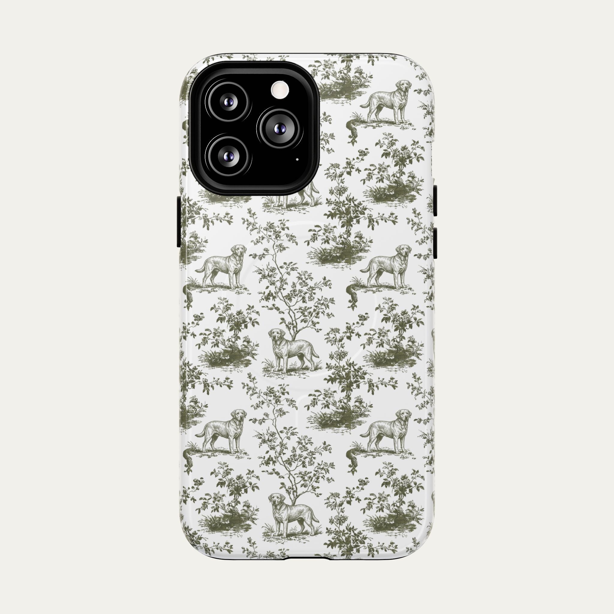 Labrador Retriever Sage Green Toile phone Case