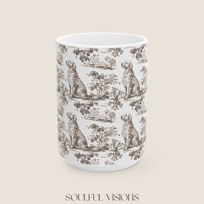 Golden Retriever Toile De Jouy Mug