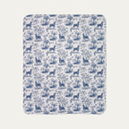 Doberman Toile De Jouy Fleece Blanket