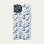Cocker Spaniel Blue Toile Phone case