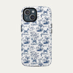 Basenji Blue Toile Phone case